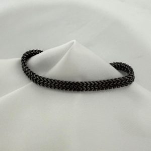 צמיד snake לגבר מושחר , STAINLESS STILL