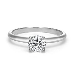 טבעת עגולה עם יהלום מעבדה