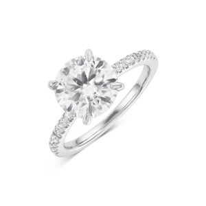 טבעת אבן עגולה 1 קראט